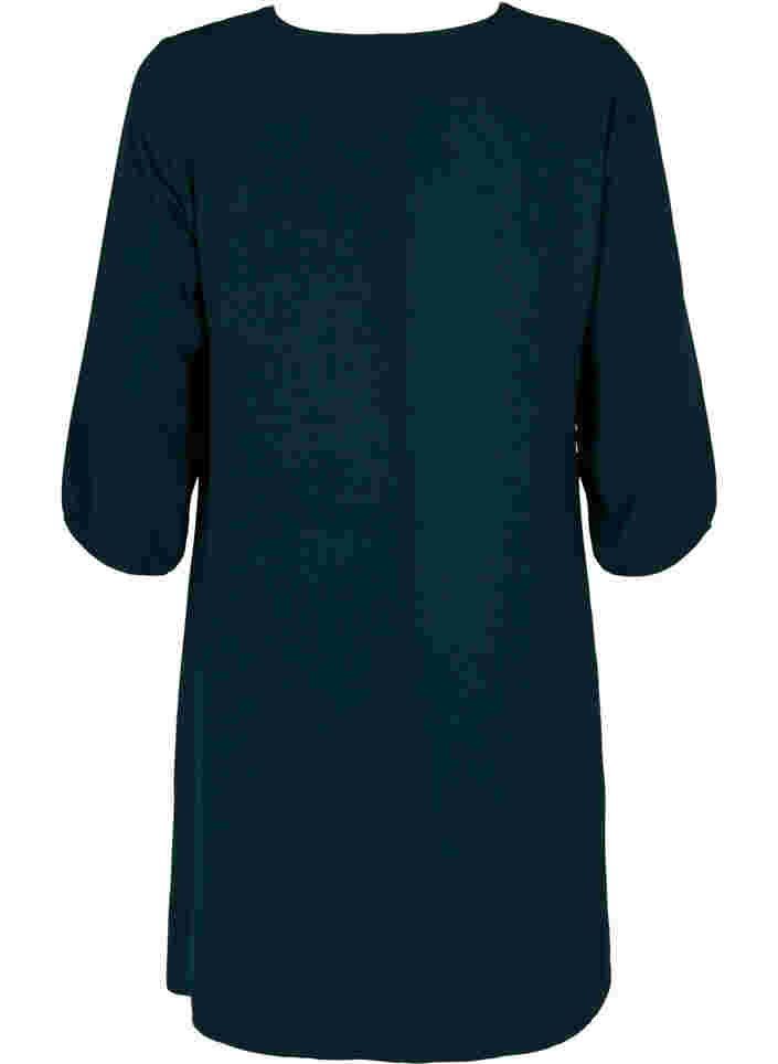 Dress with lace and 3/4 length sleeves, Scarab, Packshot image number 1