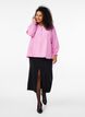 Blouse with ruffle collar, Pink, Model image number 1