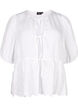 Viscose blouse with embroidery anglaise, Bright White, Packshot image number 0