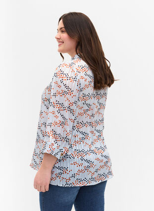 Printed shirt with 3/4 sleeves, Multi Dot, Model image number 1