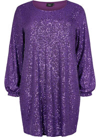 Short sequin dress with long sleeves