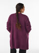 Long knitwear cardigan with pockets, Purple, Model image number 2