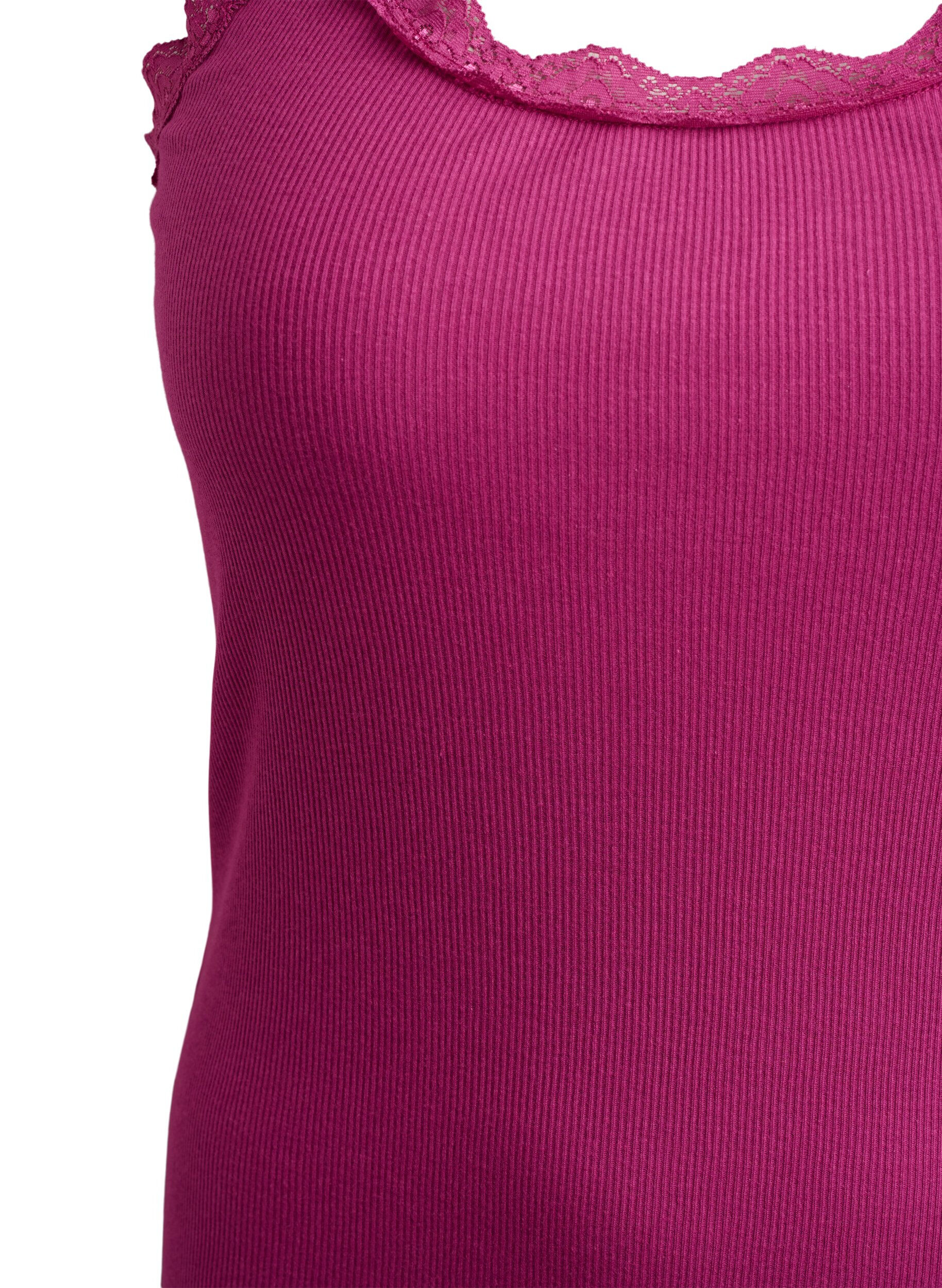 Zizzifashion Top with lace trim, Red, Packshot image number 2