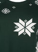 Knitted jumper with snowflakes, Green, Packshot image number 2