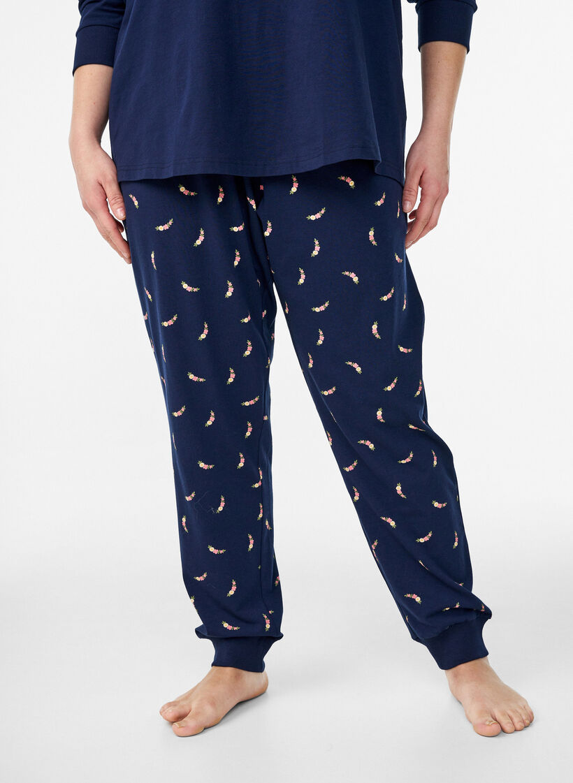 Printed pyjama trousers, Blue, Model image number 2