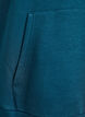 Hoodie with embroidered front motif, Green, Packshot image number 3