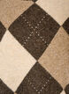 Knitted top with argyle pattern and rhinestones, Brown, Packshot image number 2