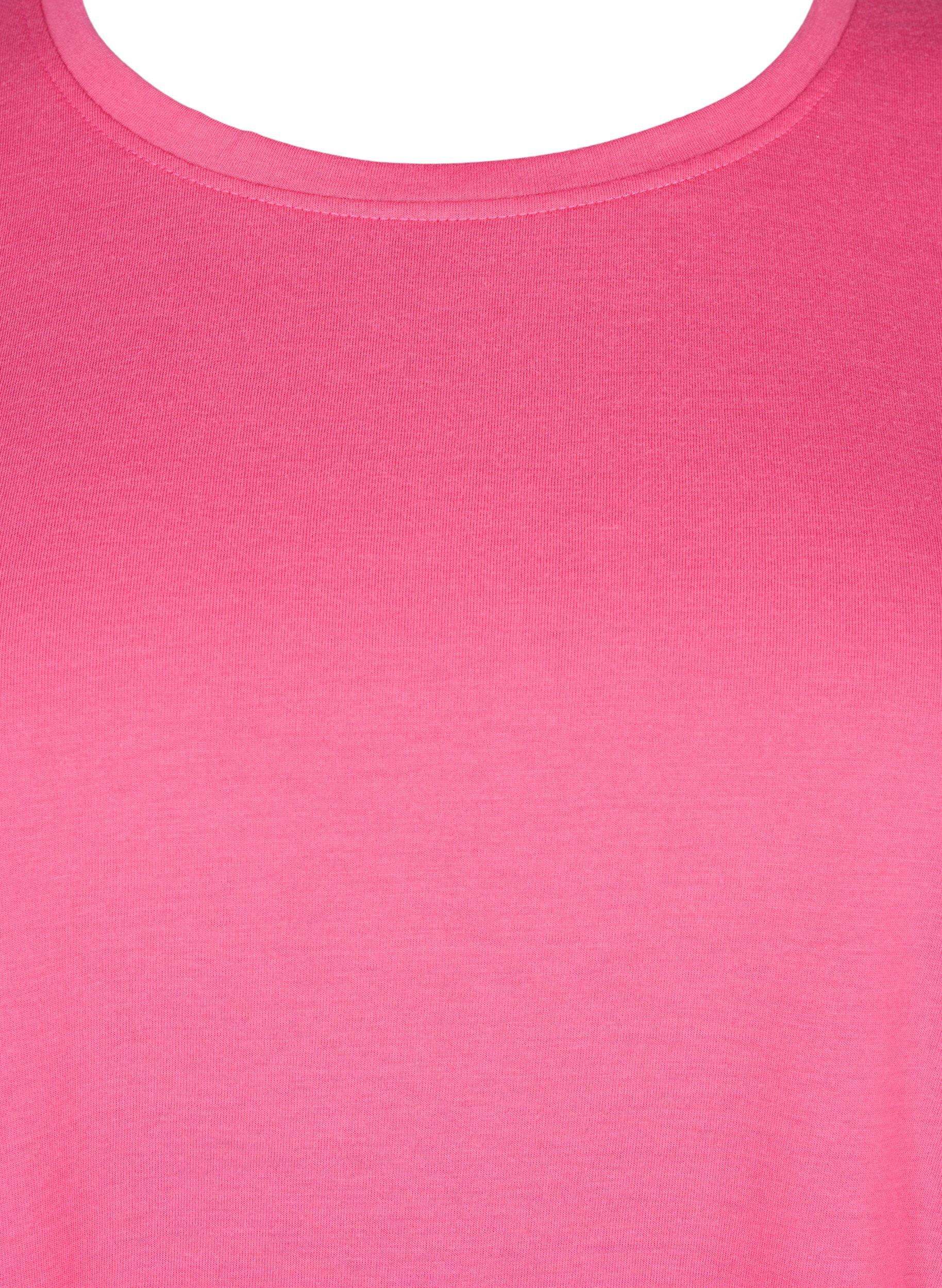 Zizzifashion FLASH - T-shirt with round neck, Hot Pink, Packshot image number 2
