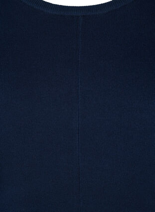 Knitted jumper with round neckline, Navy Blazer, Packshot image number 2