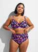 Underwire bikini bra with pattern, Purple, Model image number 1