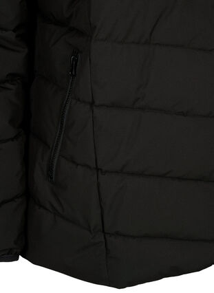 Short puffer jacket with hood, Black, Packshot image number 3