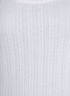 Night top in organic cotton with a textured pattern, White, Packshot image number 2