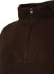 Knitted sweater with zipper, Demitasse/Black Mel., Packshot image number 2