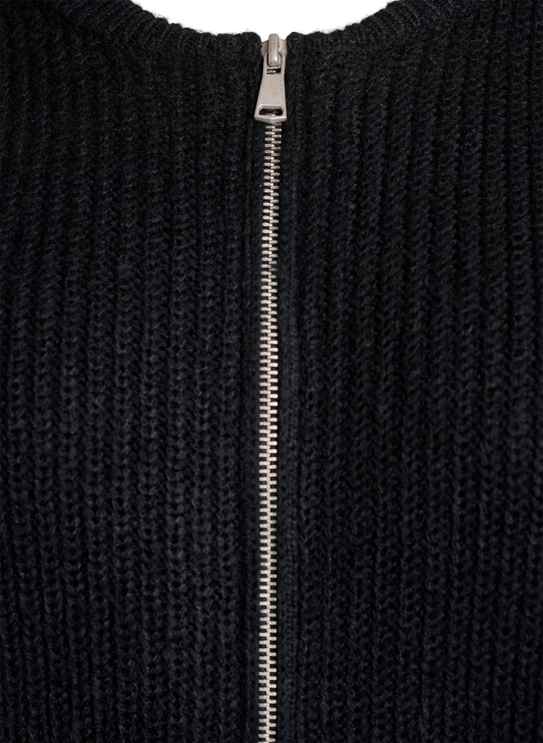 ZizzifashionKnit cardigan with zip, Black, Packshot image number 2