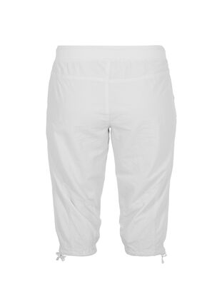 Loose cropped trousers in cotton, Bright White, Packshot image number 1