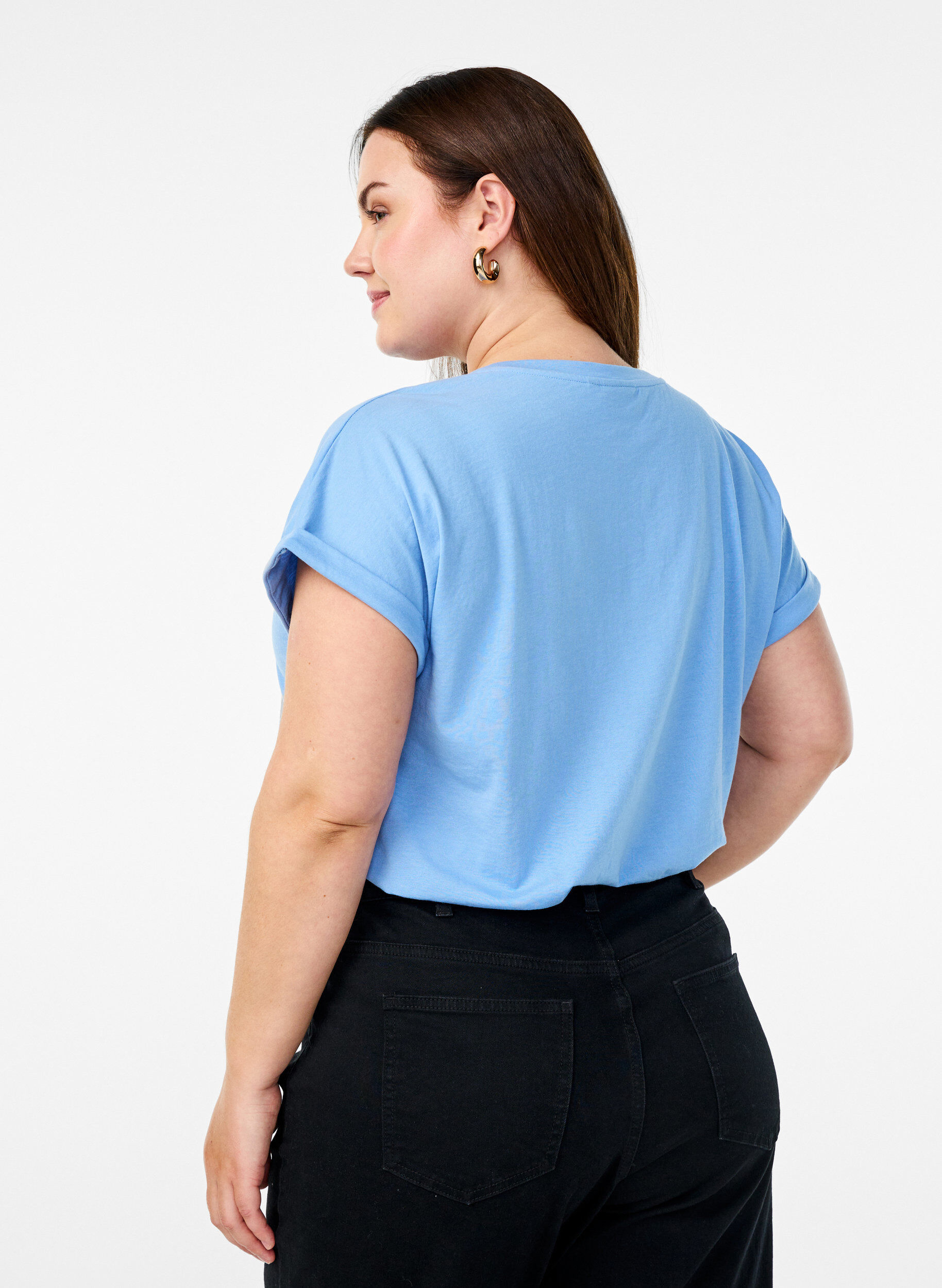 Zizzifashion Two-pack short sleeve t-shirts, Light Blue, Model image number 2