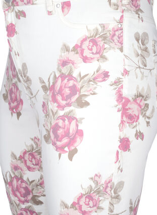 Super slim Amy jeans with a floral print, White R.AOP, Packshot image number 2