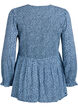 Blouse with smocked top and floral print, Blue, Packshot image number 1