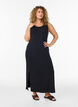 Sleeveless ribbed dress in viscose, Black, Model image number 0