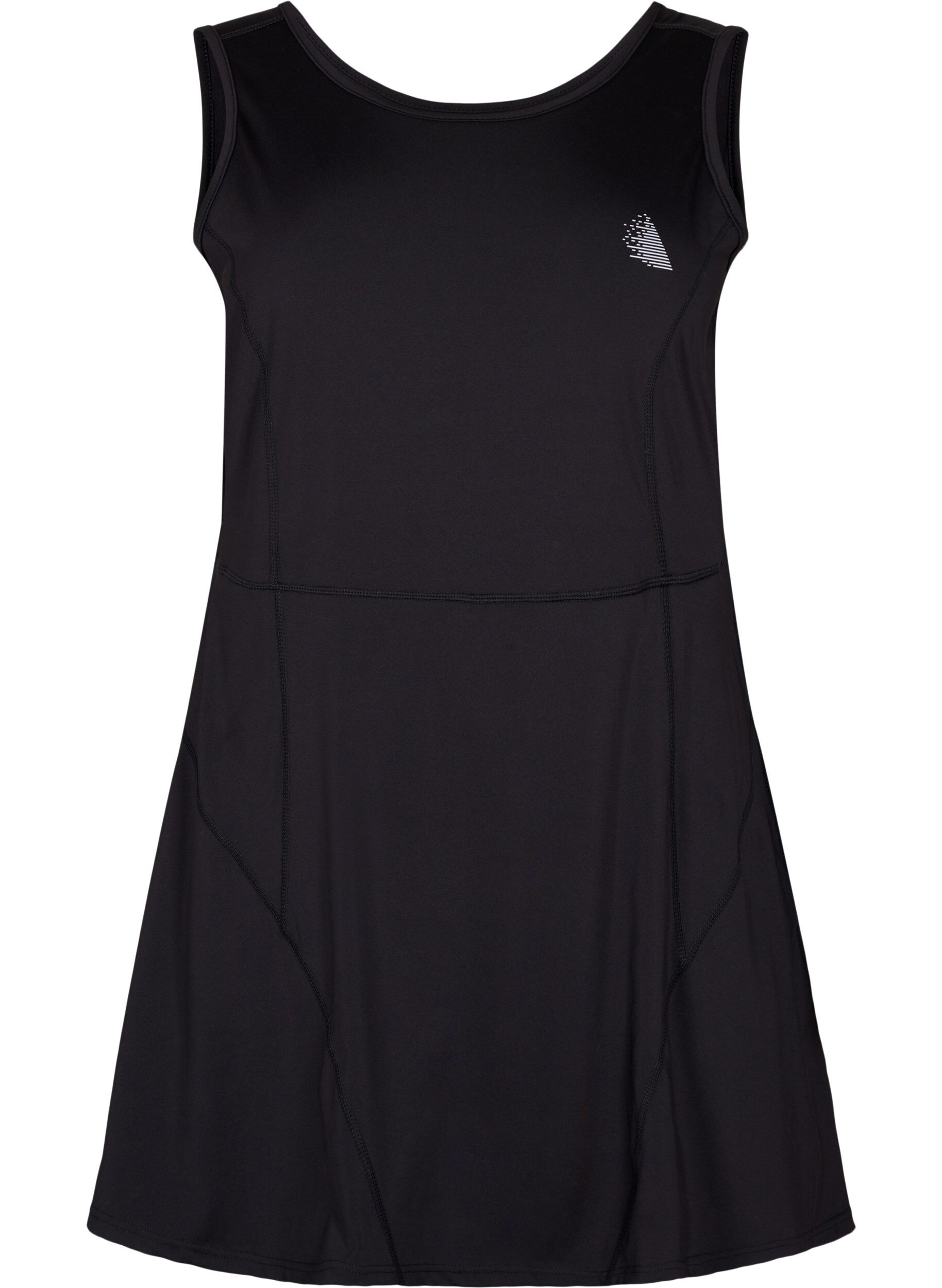 Zizzifashion Padel dress with inner shorts, Black, Packshot image number 0