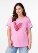 Cotton T-shirt with motif, Begonia P. w. Heart, Model image number 0