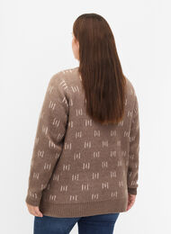 Patterned pullover, Walnut Mel. Comb, Model