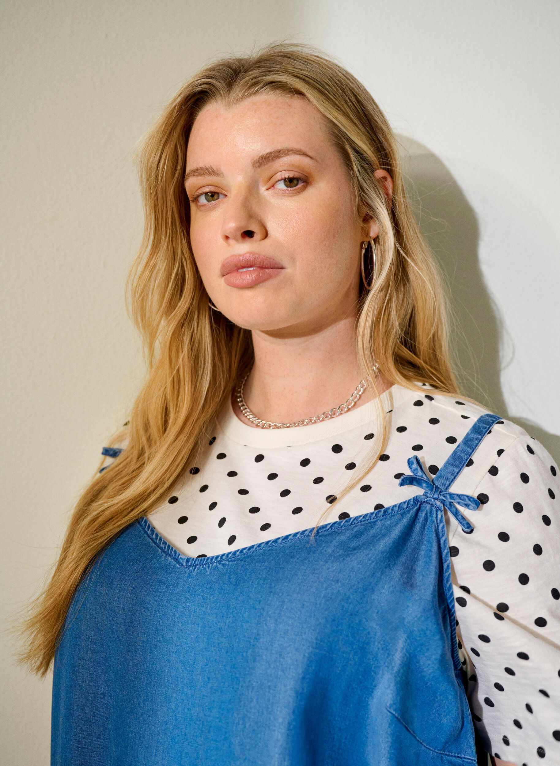 Zizzifashion Polka dot cotton T-shirt, Vanilla, Image image number 0