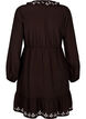 Long-sleeved viscose dress with print, Brown, Packshot image number 1
