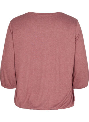 Plain blouse with 3/4 sleeves, Mahogany Mel, Packshot image number 1