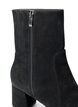 Wide fit - Suede ankle boots with heel, Black, Packshot image number 4