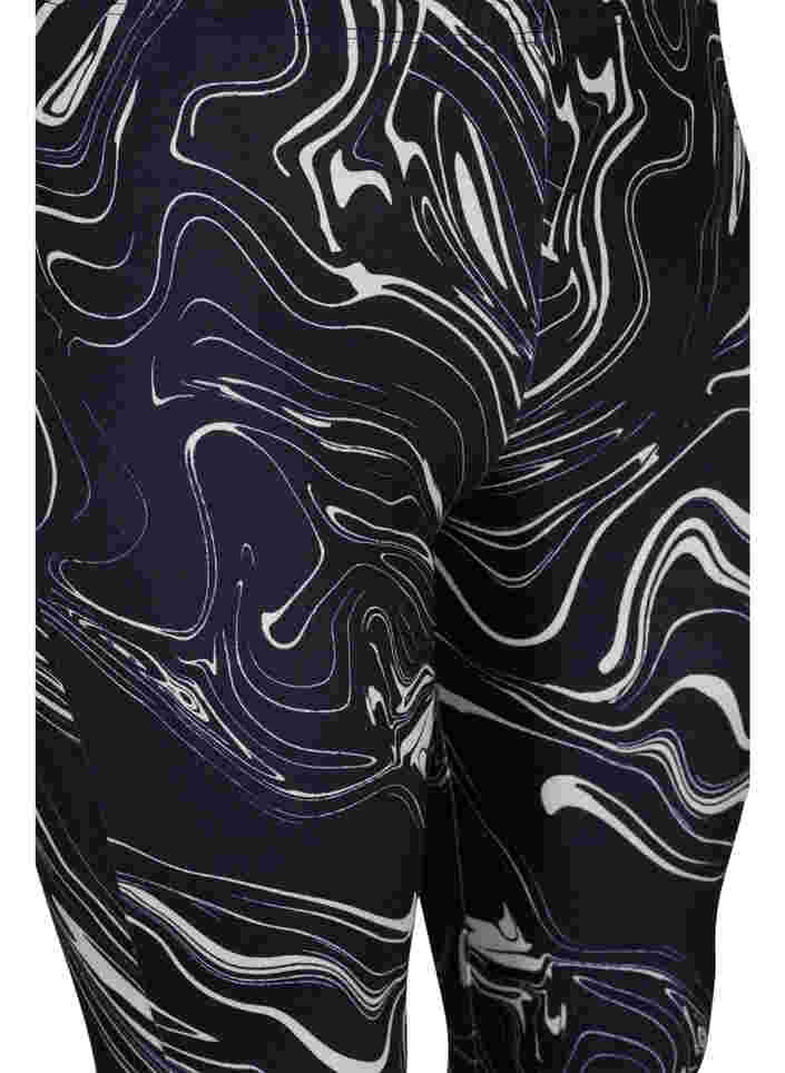 Printed leggings, Black Swirl AOP, Packshot image number 2