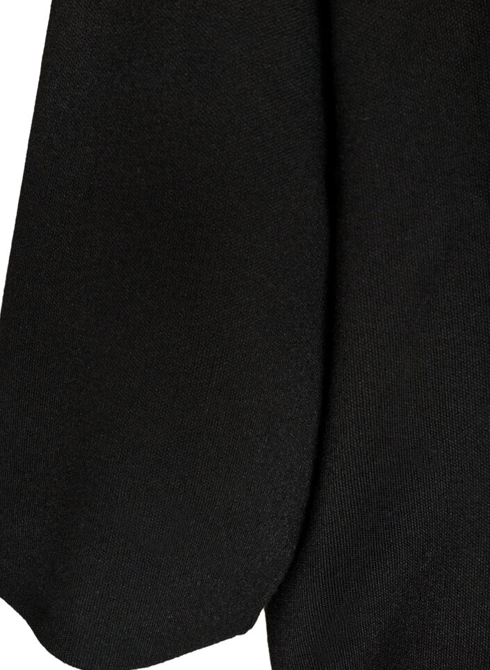 Knitted blouse in a viscose blend with a turtleneck, Black, Packshot image number 3