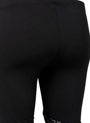 2-pack cycling shorts with lace trim, Black / Black, Packshot image number 2