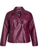 Faux leather biker jacket, Red, Packshot image number 0
