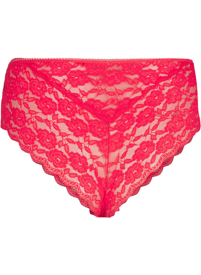 Brazilian lace panties, Tomato Puree, Packshot image number 1
