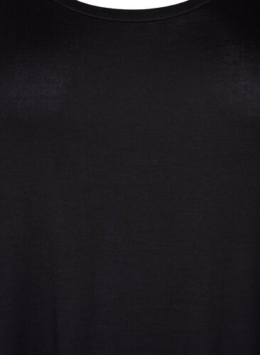 Viscose midi dress with short sleeves, Black, Packshot image number 2