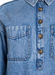 Denim shirt with half placket and chest pockets, Light Blue, Packshot image number 2