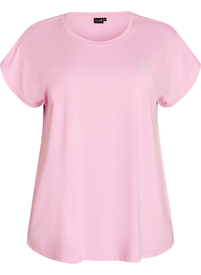 Solid-coloured training T-shirt, Pink, Packshot image number 0