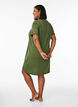 Short-sleeved nightgown in organic cotton, Green, Model image number 2