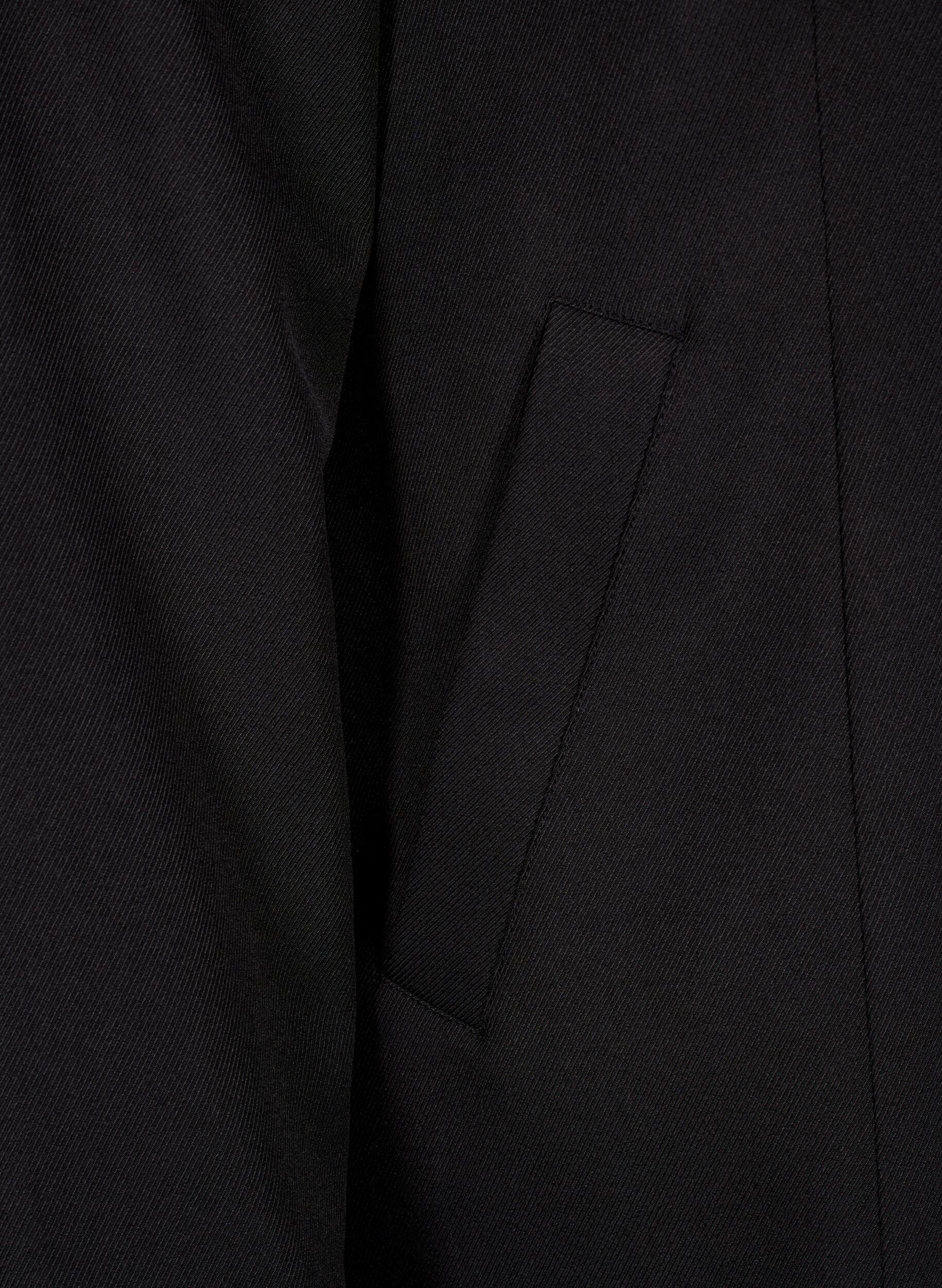 Zizzifashion Spring jacket with concealed button placket, Black, Packshot image number 3