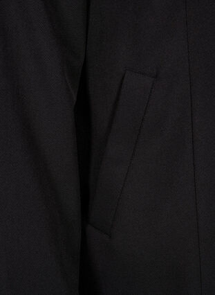 Spring jacket with concealed button placket, Black, Packshot image number 3