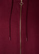 Long hooded cardigan with zipper, Red, Packshot image number 2