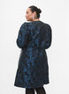 Jacquard wrap dress with 3/4 sleeves, Black Blue, Model image number 1