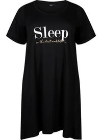 Short-sleeved nightgown in organic cotton