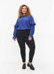 Blouse with ruffles and buttons, Deep Ultramarine, Model image number 2