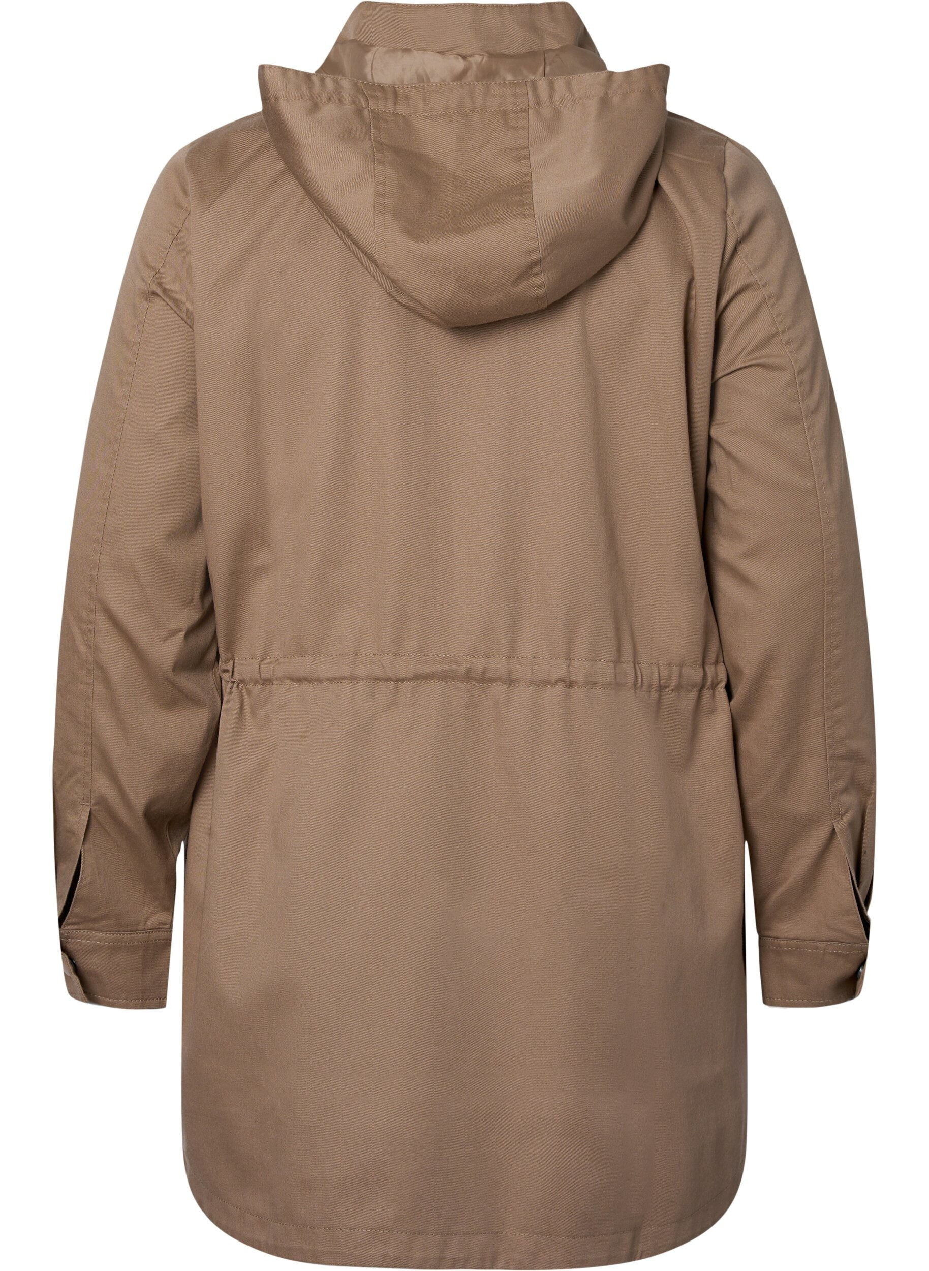 Zizzifashion Long parka jacket with hood and pockets, Amphora, Packshot image number 1