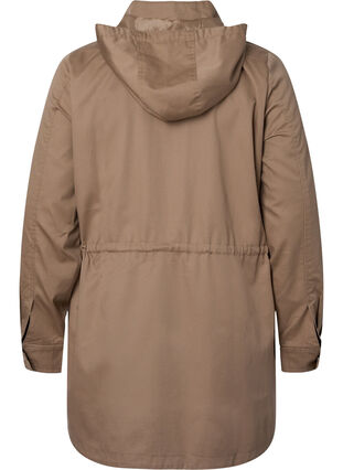 Long parka jacket with hood and pockets, Amphora, Packshot image number 1