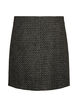 Short boucl&eacute; skirt with sequins, Black, Packshot image number 1