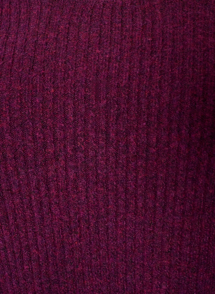 Ribbed jumper with balloon sleeves, Purple, Packshot image number 2