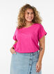 Short-sleeved cotton blend T-shirt, Pink, Model image number 0